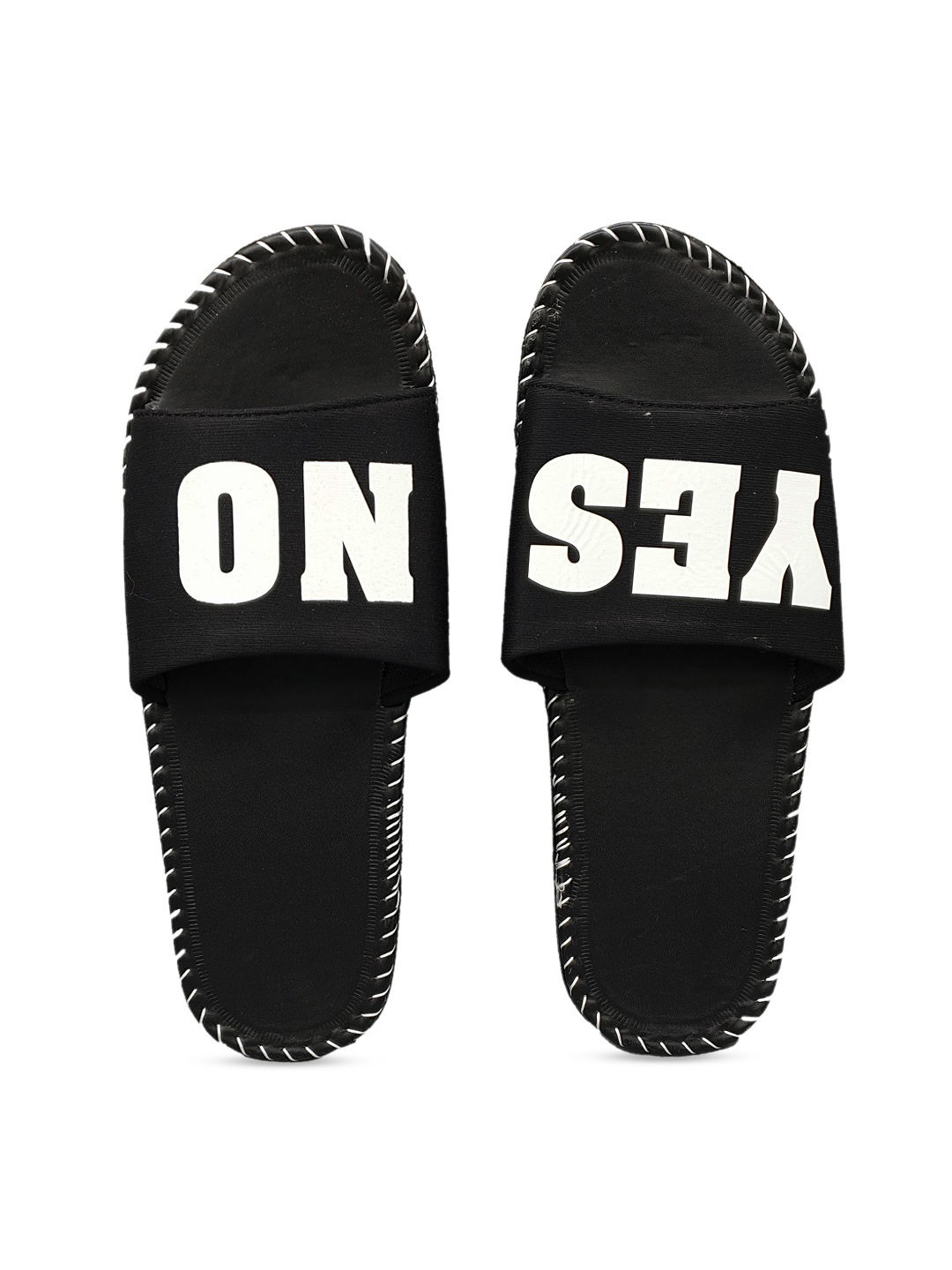 

Pampy Angel Men Black & White Printed Sliders