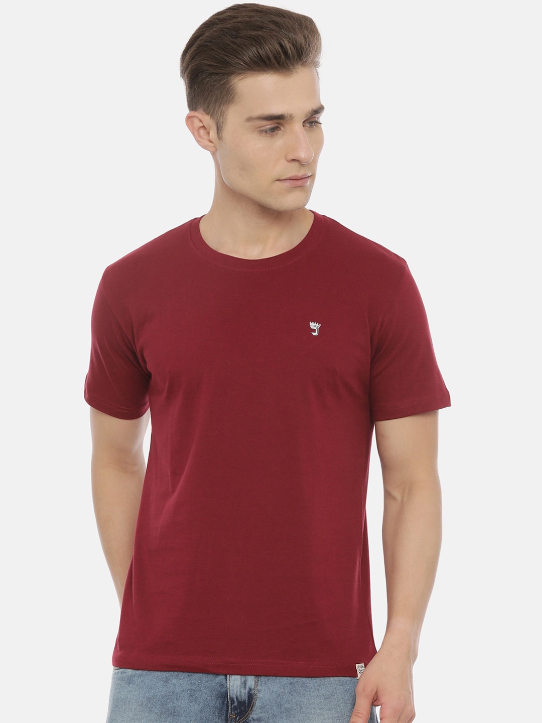 Joven Men Burgundy T-shirt