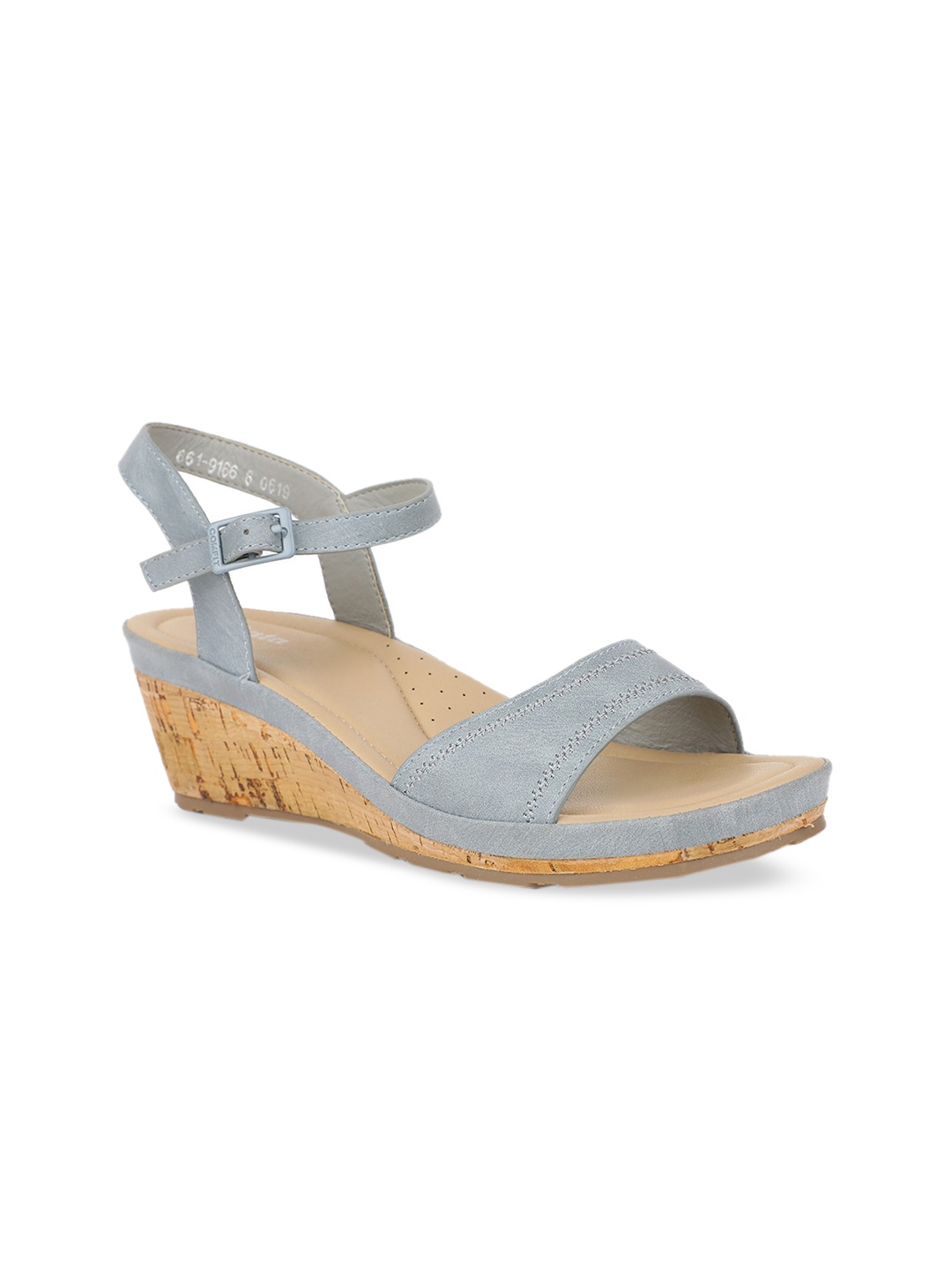 

Bata Women Grey Solid Wedges