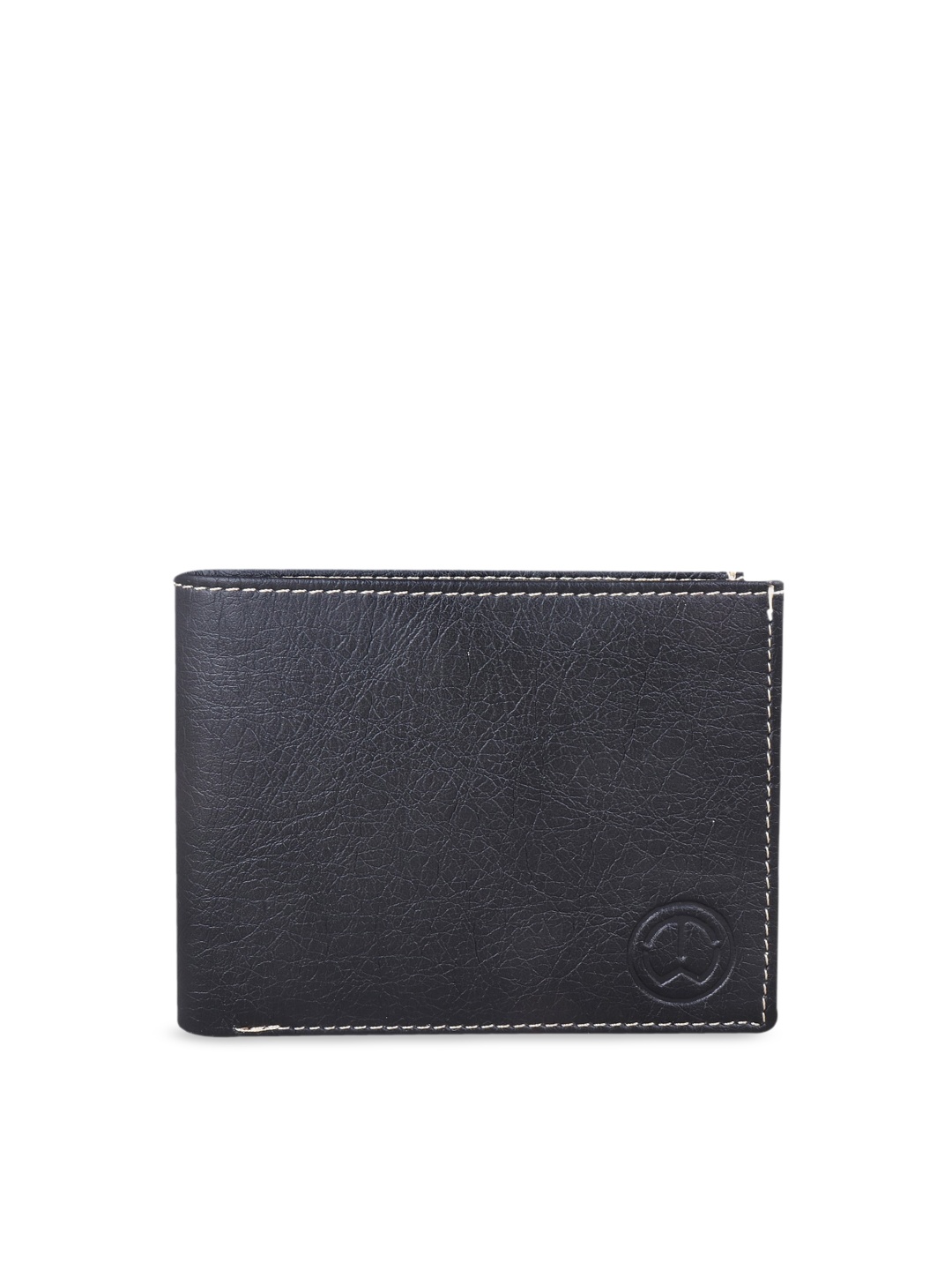 

TnW Men Black Solid Two Fold Wallet