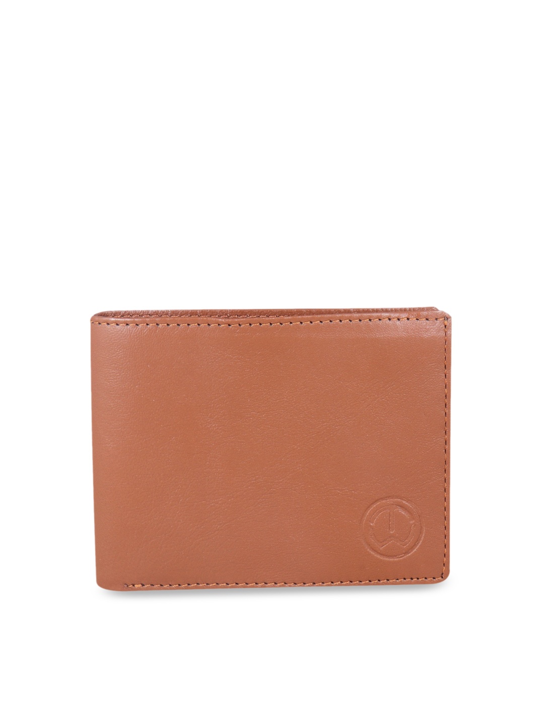TnW Men Tan Brown Solid Two Fold Leather Wallet