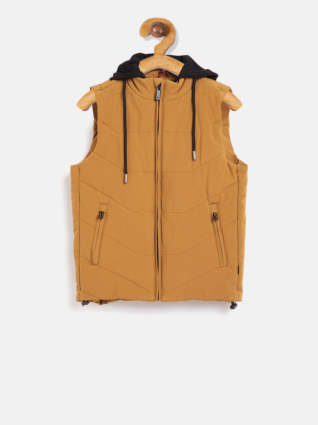 

Crimsoune Club Boys Mustard Yellow Solid Lightweight Padded Jacket