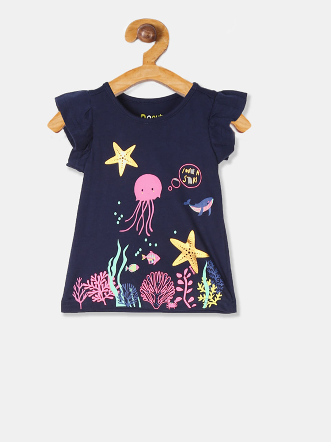 

Donuts Girls Navy Blue Printed Top