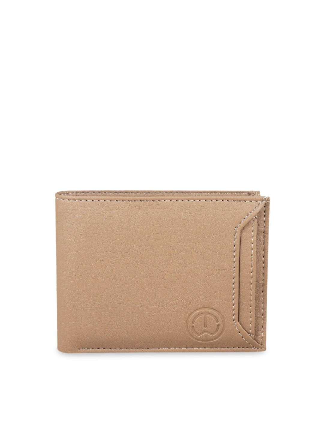 

TnW Men Beige Solid Two Fold Wallet