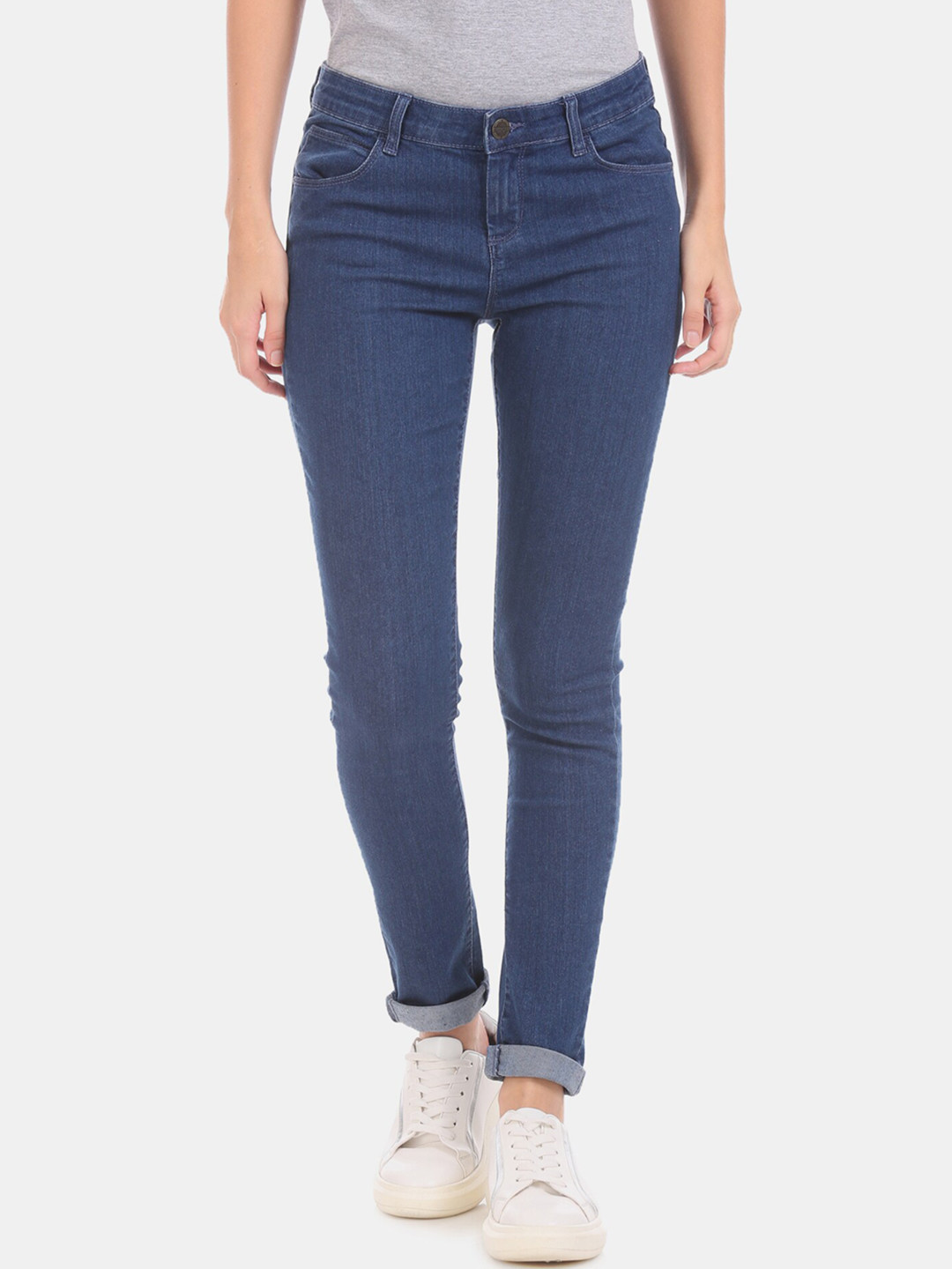 

Cherokee Women Blue Slim Fit Mid-Rise Clean Look Jeans