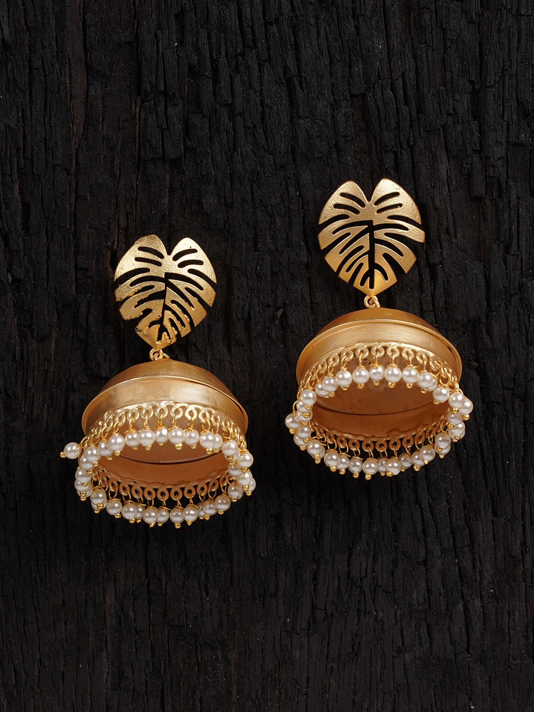 

Shoshaa Gold-Plated Dome Shaped Jhumkas