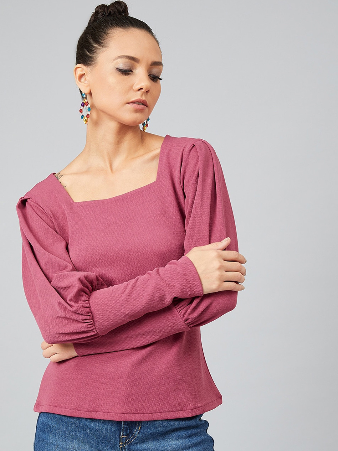 

Athena Women Mauve Solid Top