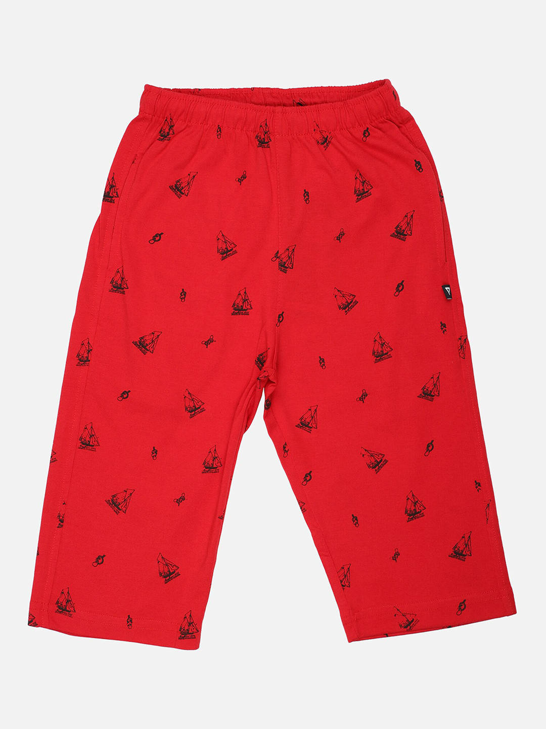 

PROTEENS Boys Red & Black Printed Lounge Capris