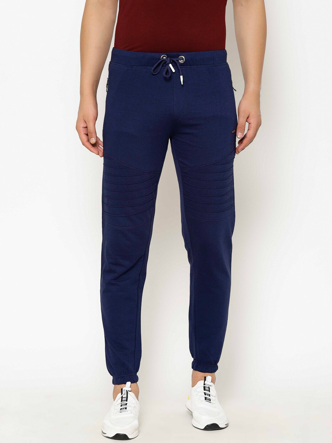 

SAPPER Men Navy Blue Solid Slim-Fit Joggers