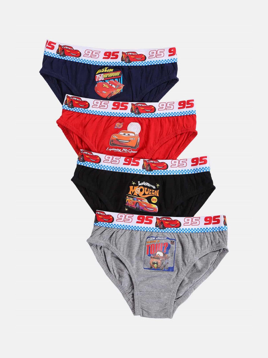 

Bodycare Boys Pack Of 4 Assorted Disney Cars Basic Briefs KIA9404-PK001, Black