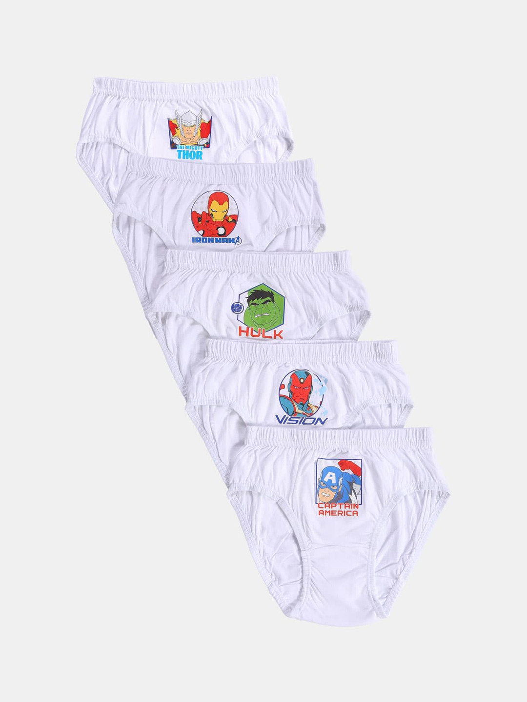 

Bodycare Kids Boys Pack Of 5 Assorted Avengers Printed Basic Briefs KIA9401-PK001