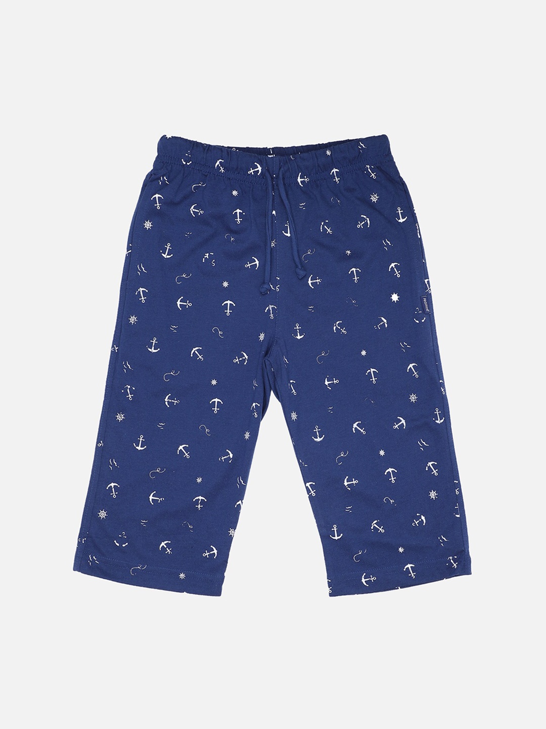 

PROTEENS Boys Navy Blue & White Printed Lounge Capris