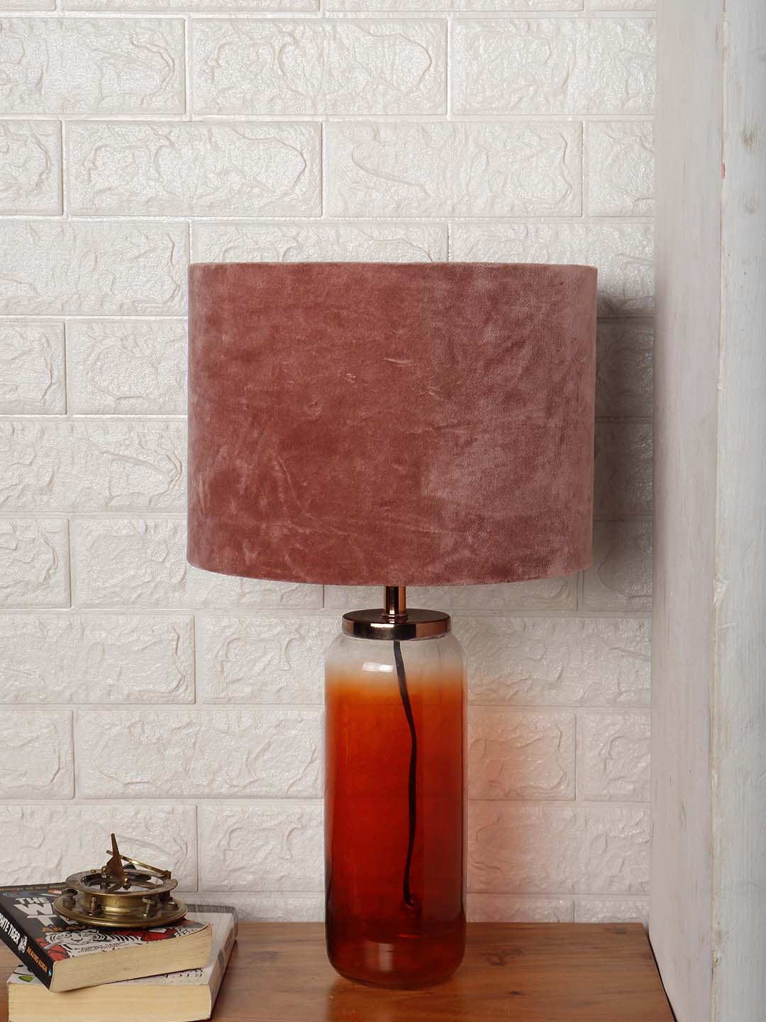 

Grated Ginger Rust Self Design Contemporary Twilight Table Lamp