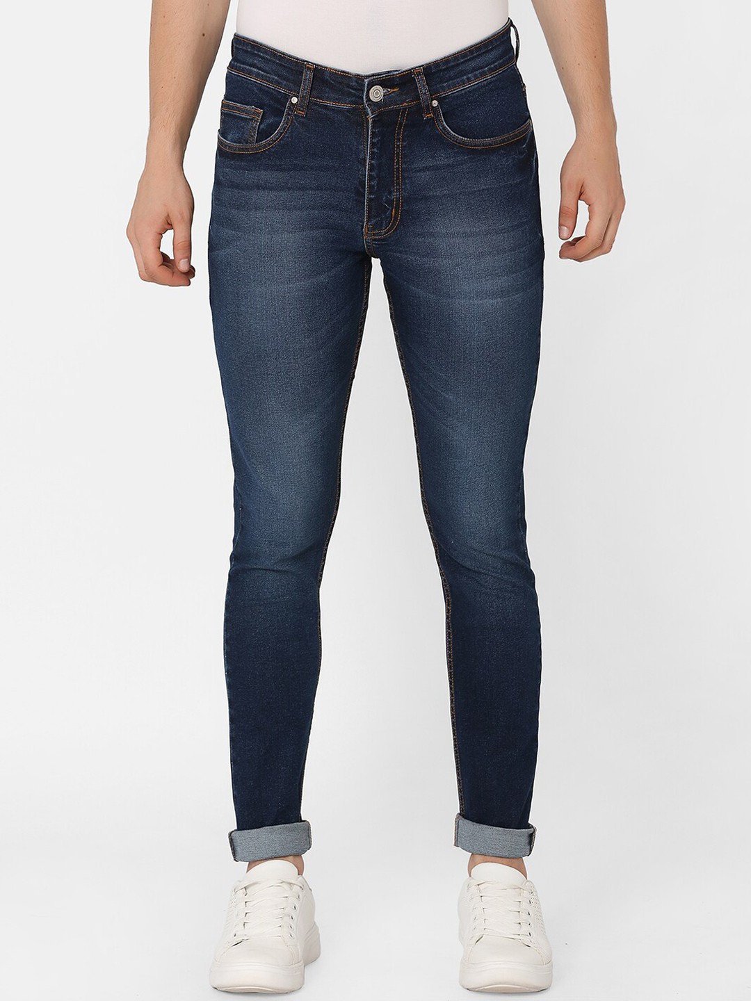

MARCA Disati Men Blue Skinny Fit Mid-Rise Clean Look Jeans