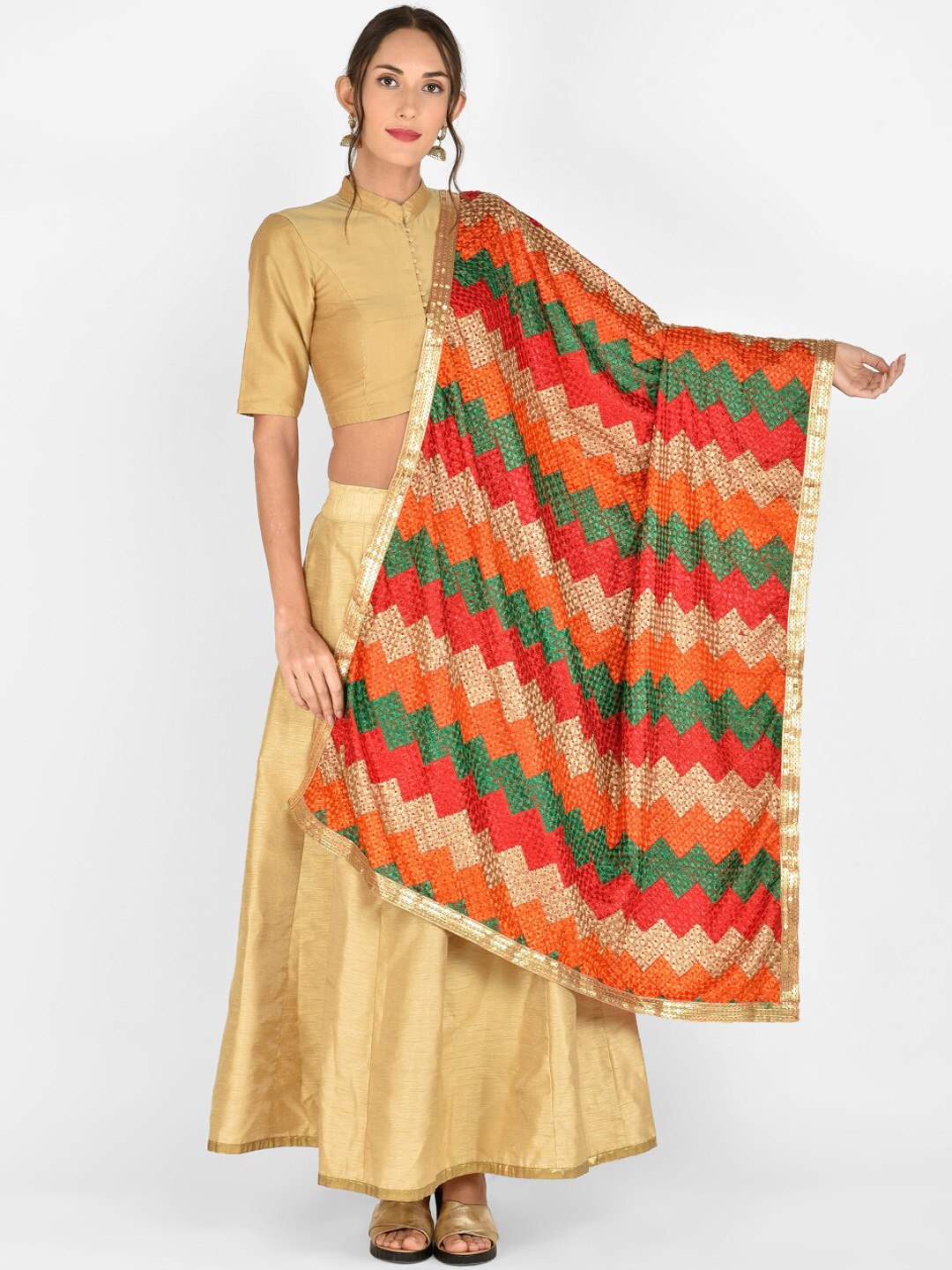 

Dupatta Bazaar Multicoloured Embroidered Dupatta, Multi