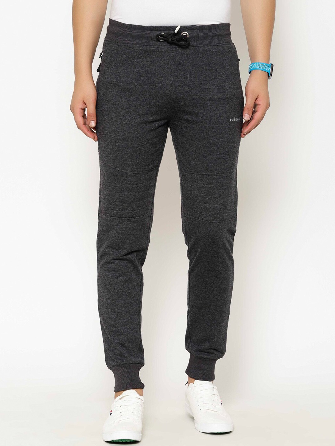 

SAPPER Men Charcoal Grey Solid Slim-Fit Joggers