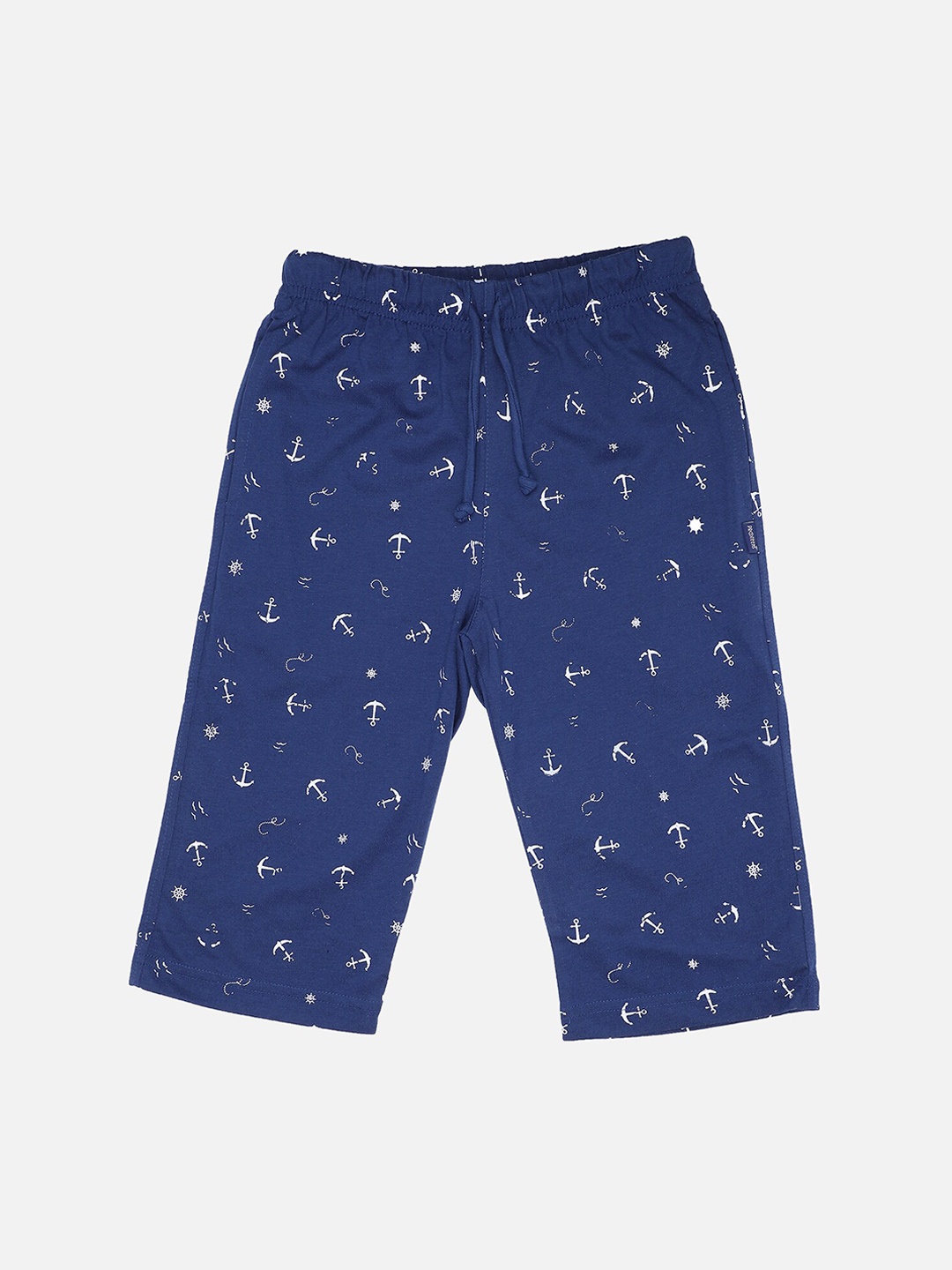 

PROTEENS Boys Navy Blue & White Printed Lounge Capris