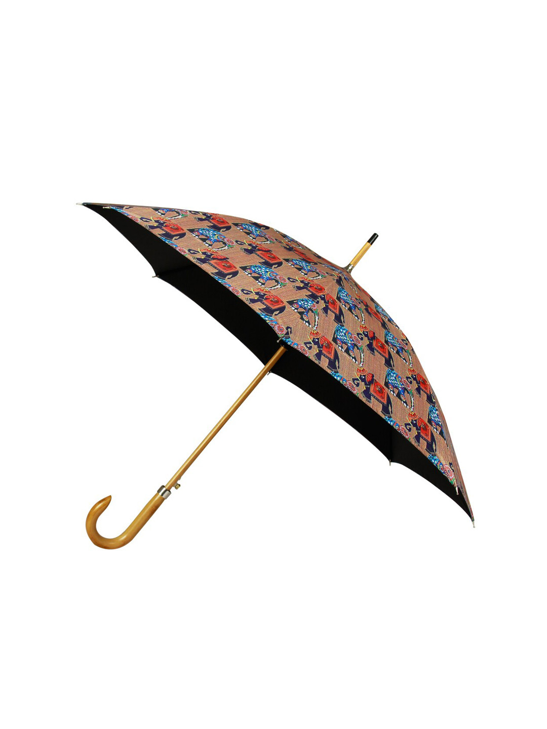 

Johns Unisex Assorted Printed 610 Woodking Non-Foldable Semi-Automatic Umbrella