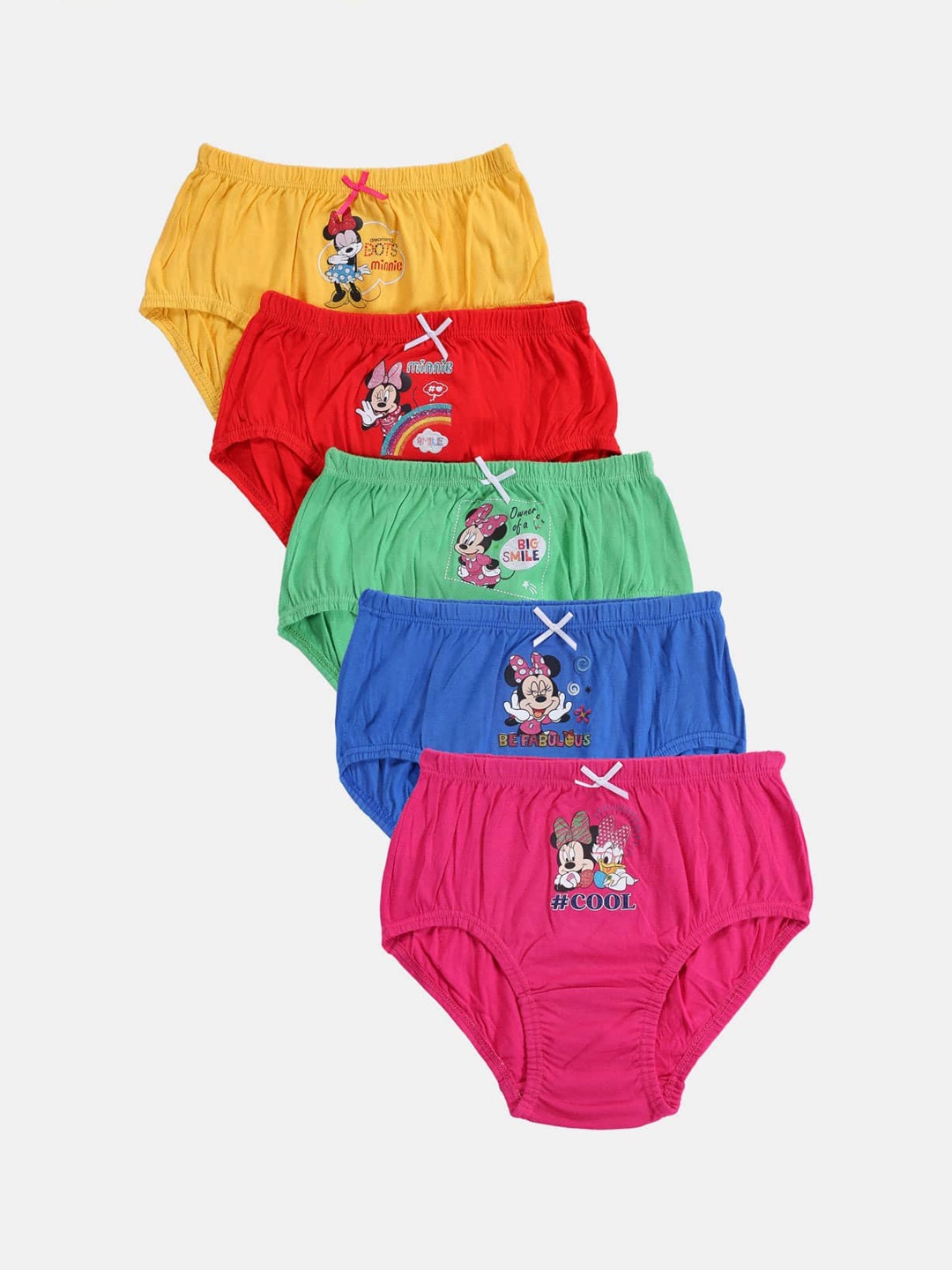 

Bodycare Girls Pack Of 5 Assorted MINNIE & FRIENDS Basic Briefs KIA9105-PK001, Blue