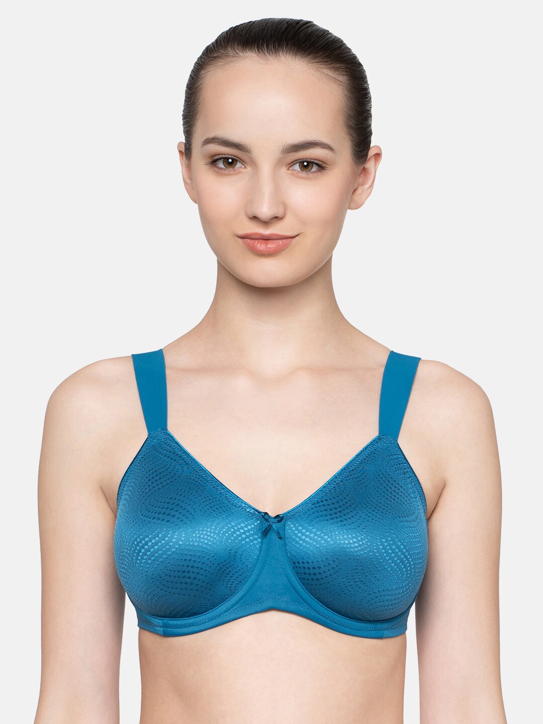 

Triumph Non Padded Wired Essential Minimizer Bra, Turquoise blue