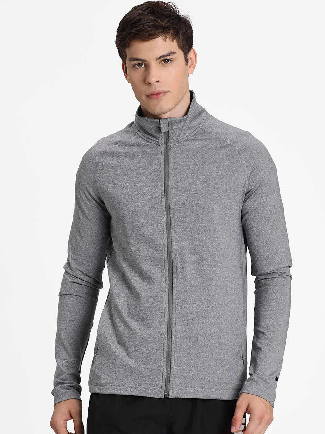 

Puma Men Grey Solid Sporty Jacket