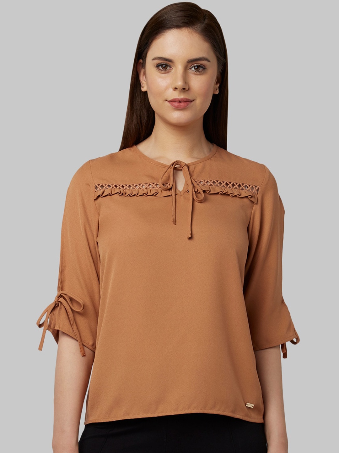 

Park Avenue Woman Brown Solid Top