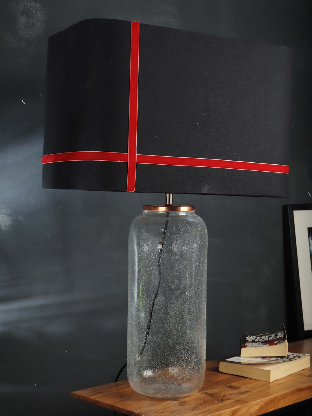 

Grated Ginger Black Solid Contemporary Buffet Table Lamp with Shade