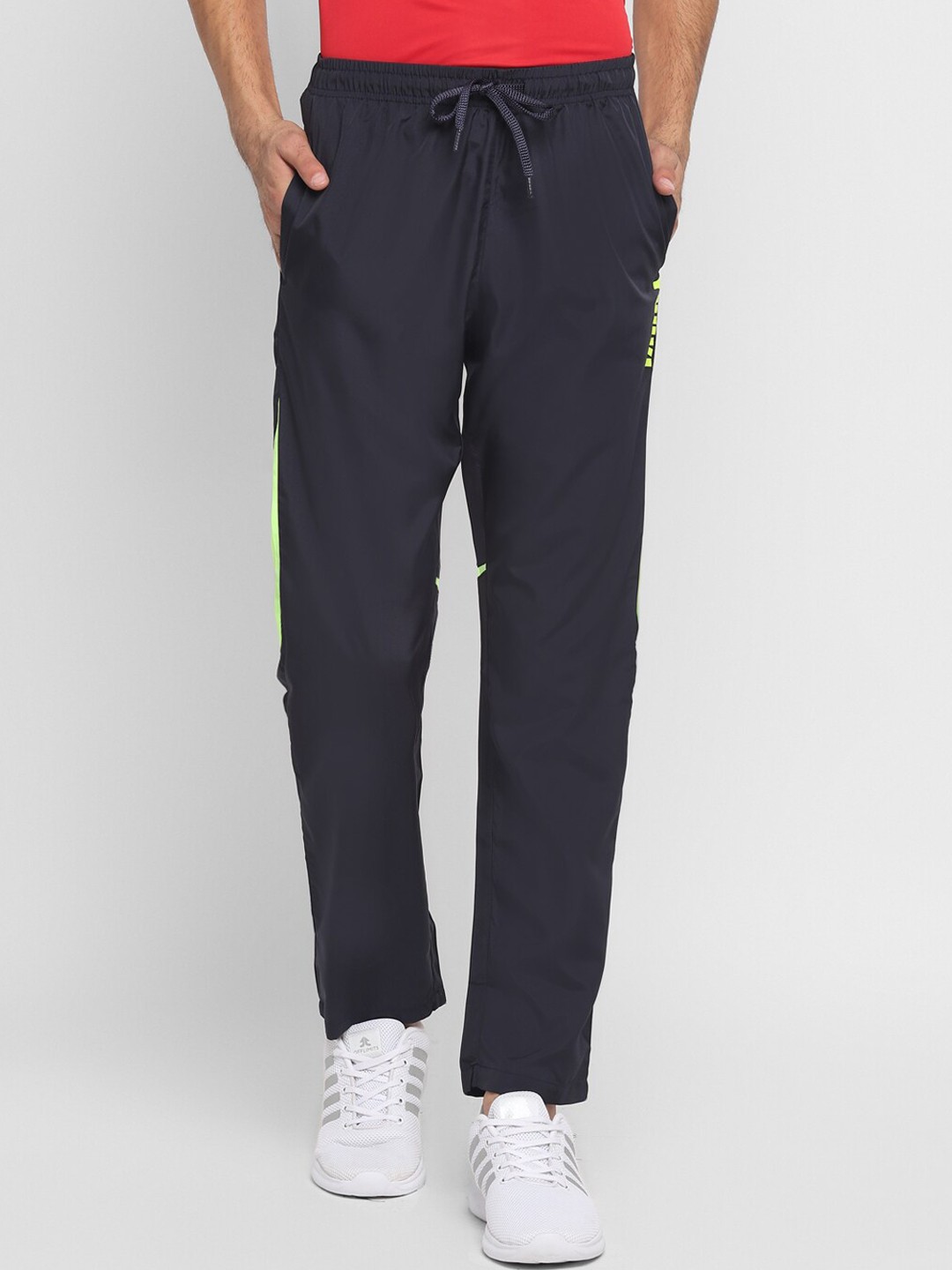 

Yuuki Men Navy Blue Solid Straight-Fit Track Pants