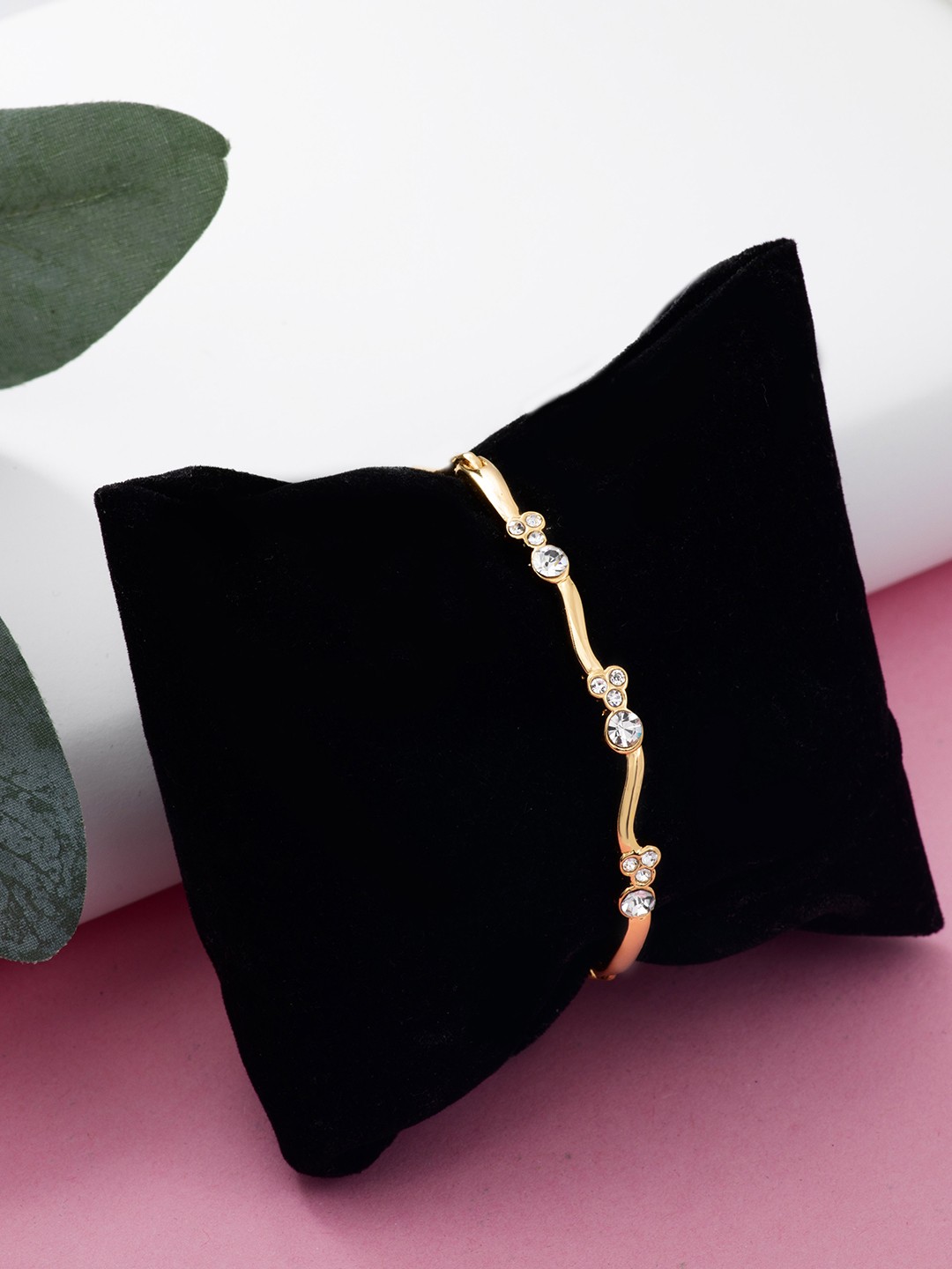 

Estele Gold-Plated CZ Studded Bracelet