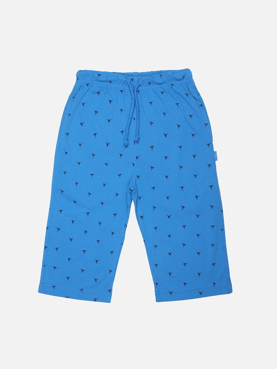 PROTEENS Boys Blue & Black Printed Lounge Capris