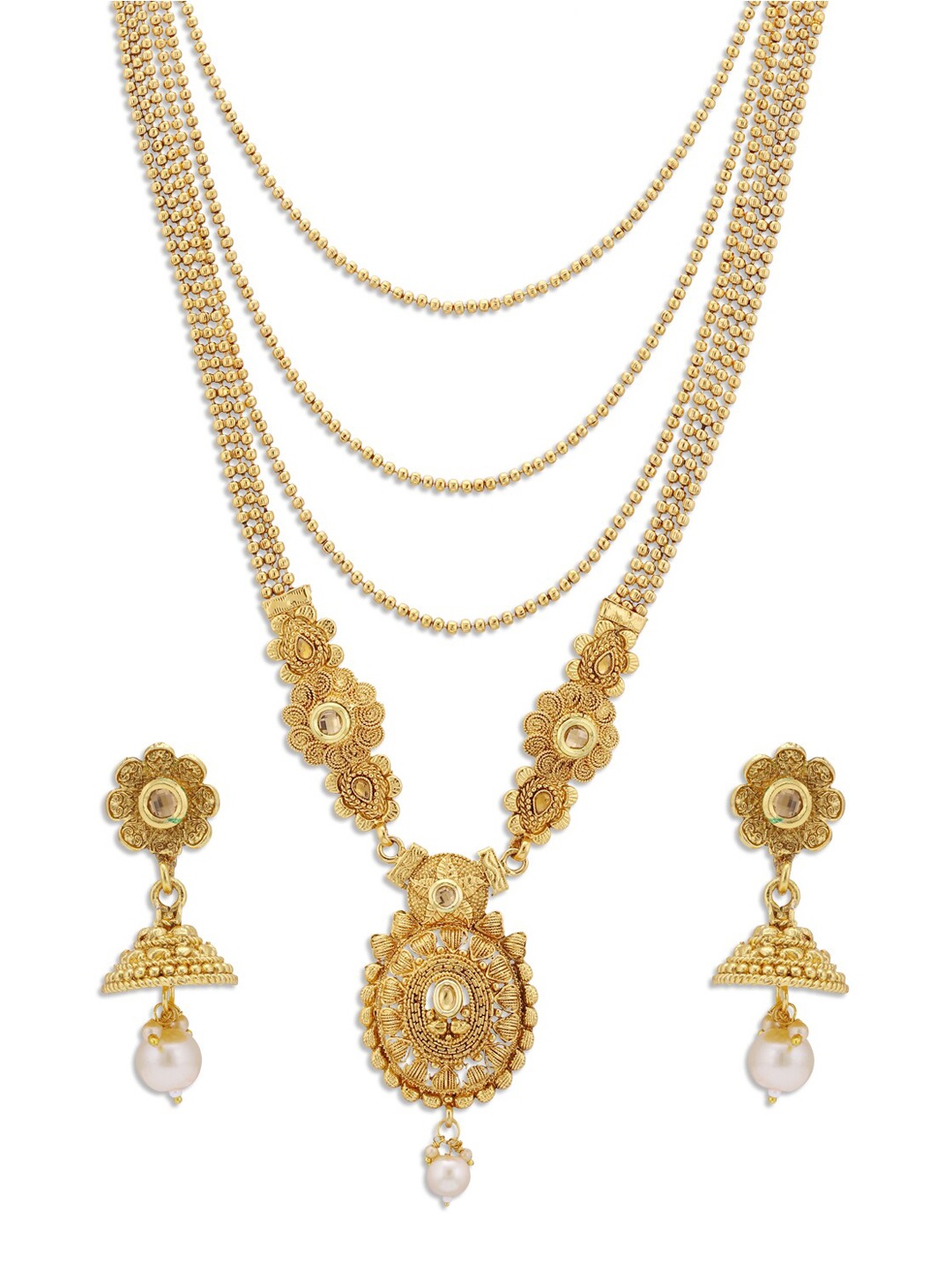 

Sukkhi Women Gold Plated Lovely LCT Haram Necklace Set