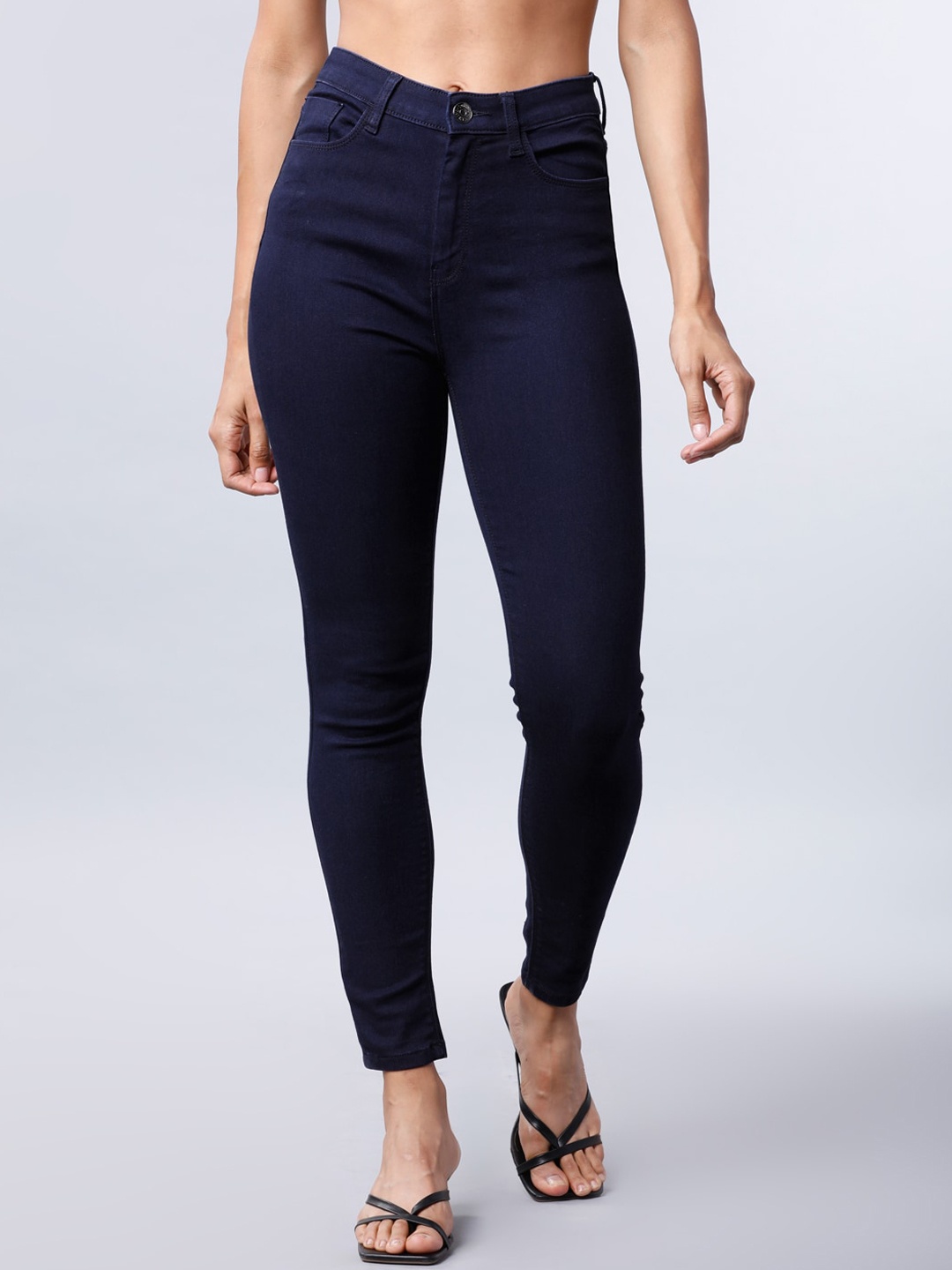 

Tokyo Talkies Women Navy Blue Slim Fit Mid-Rise Clean Look Stretchable Jeans