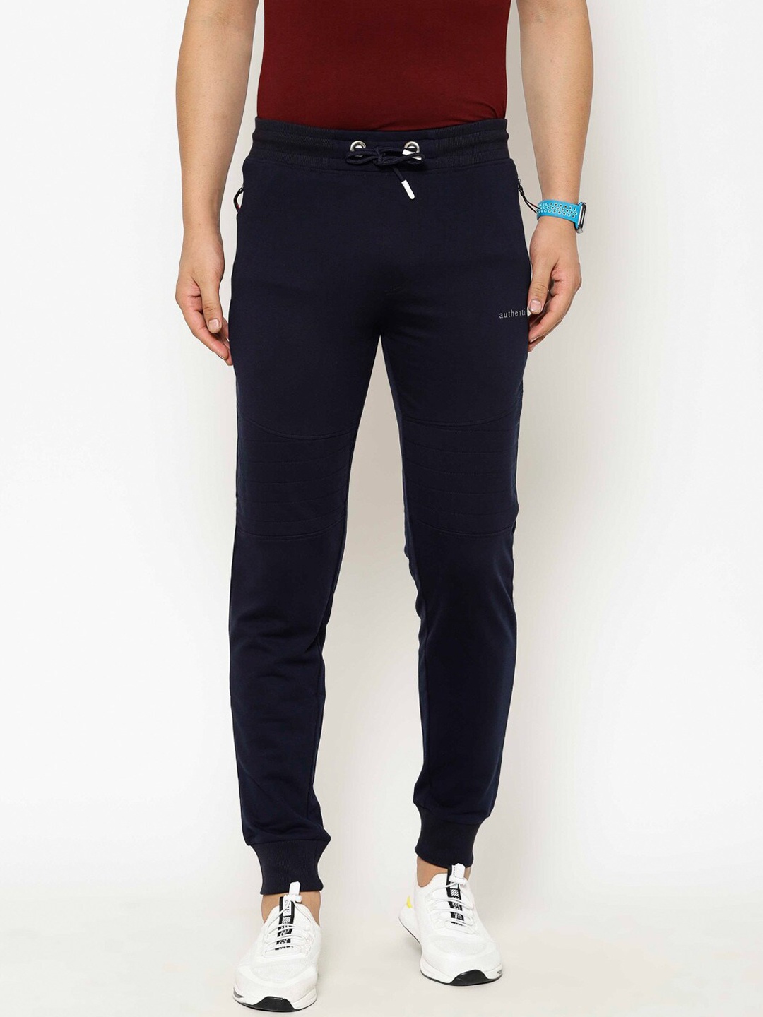 

SAPPER Men Navy Blue Solid Slim-Fit Joggers