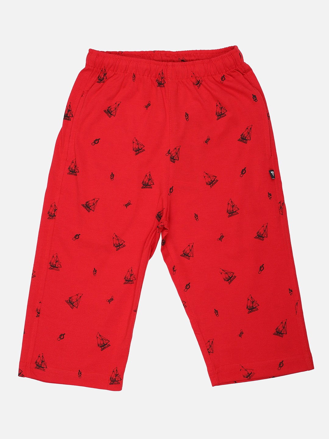 

PROTEENS Boys Red & Black Printed Lounge Capris