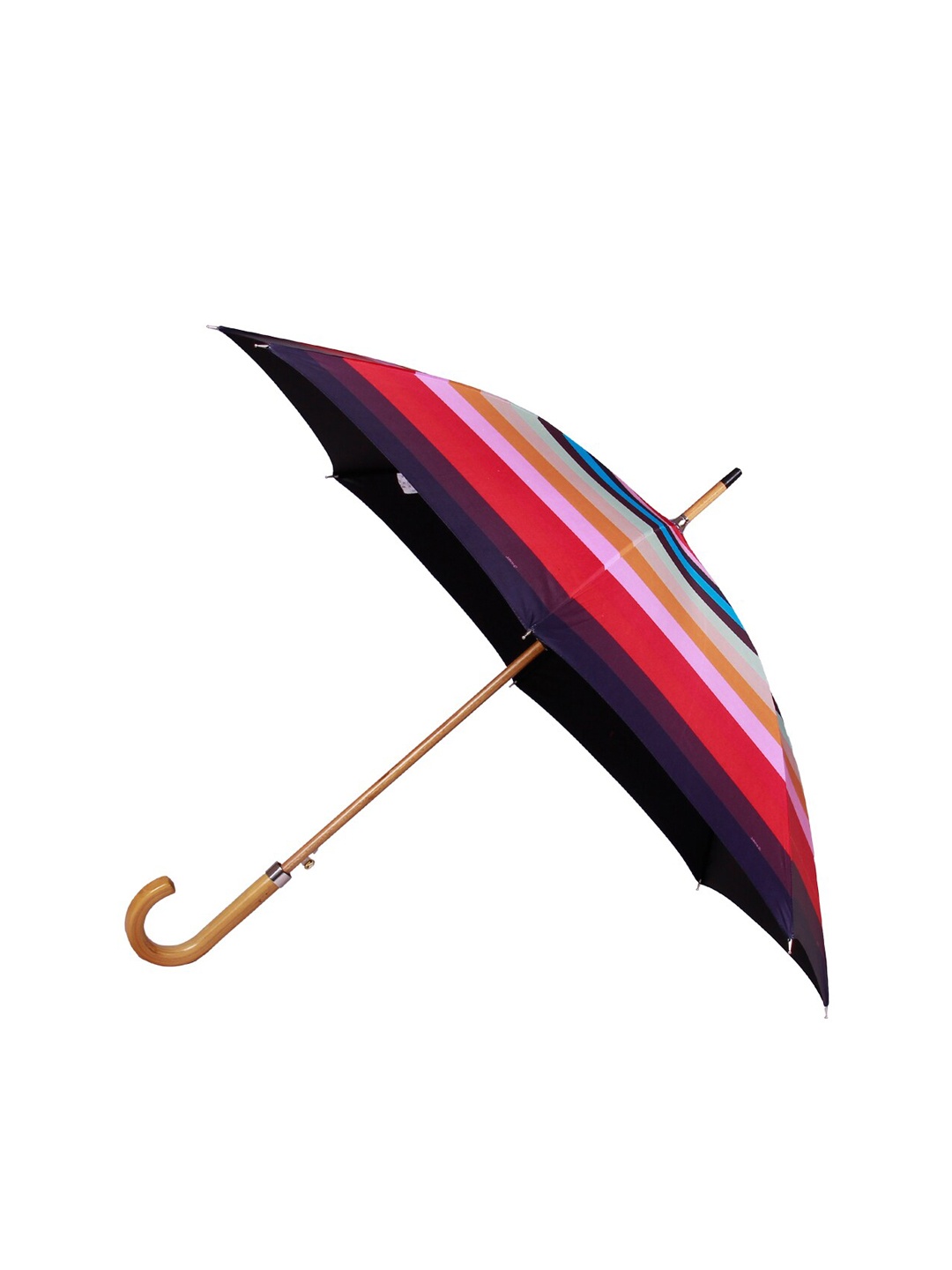 

Johns Unisex Multi-Coloured Striped 610 Woodking Semi-Automatic Umbrella