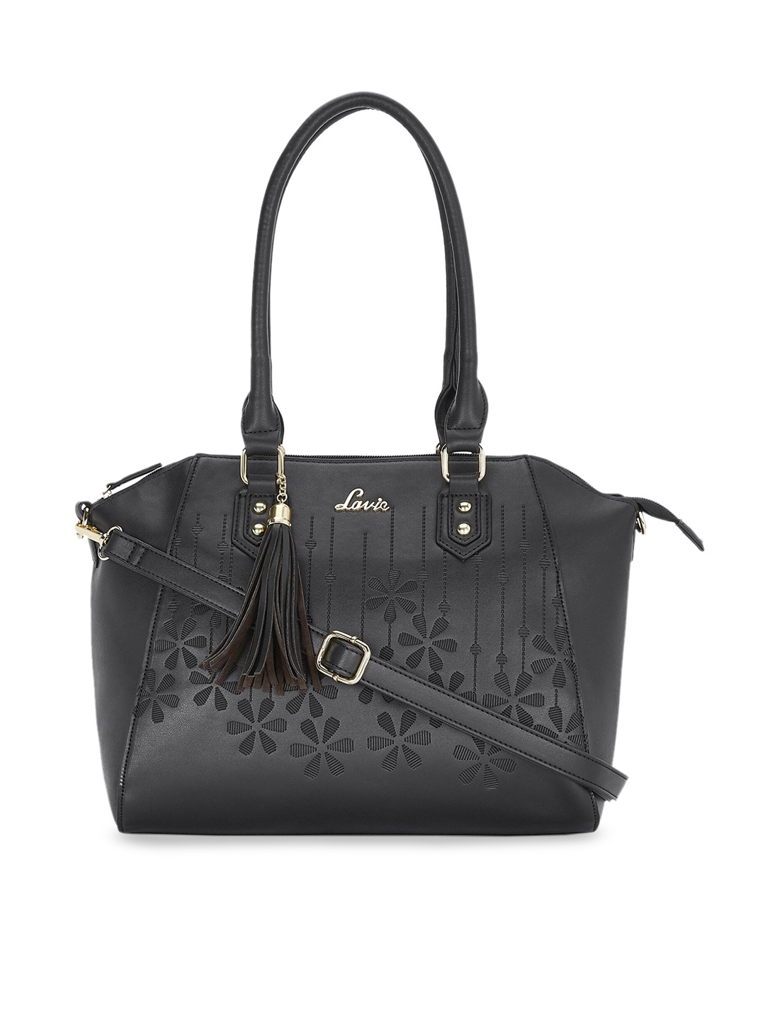 

Lavie Black Textured Shoulder Bag