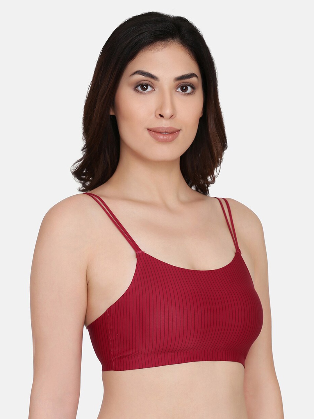 

PRETTYBOLD Maroon Solid Non-Wired Lightly Padded T-shirt Bra PBB-01