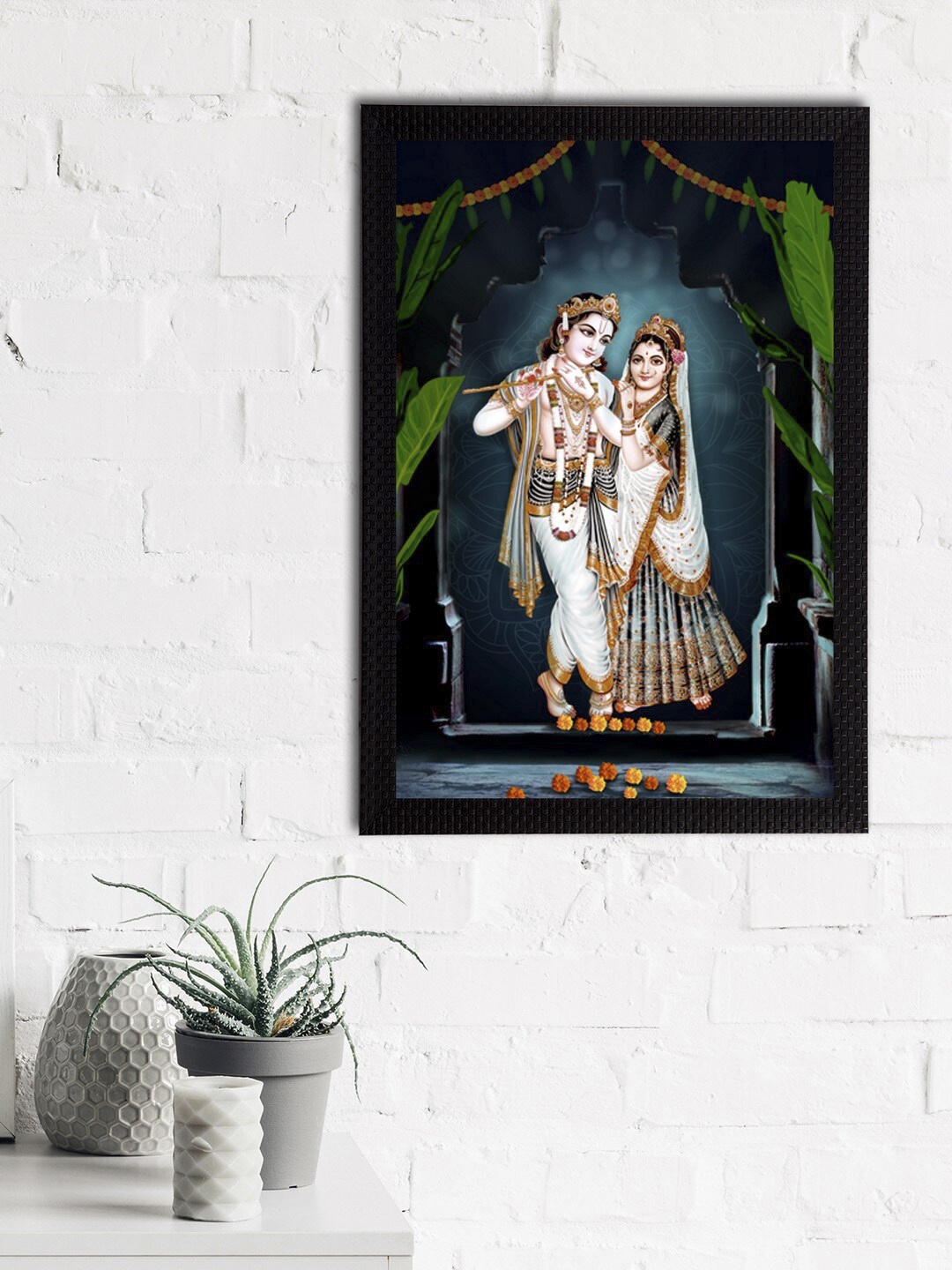 

eCraftIndia Multi-Coloured Satin Matt Texture Lord Ganesha UV Wall Art