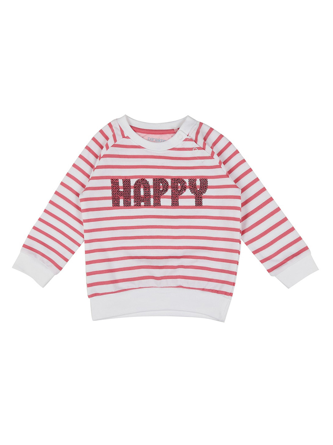 

Pantaloons Baby Girls White & Red Striped Sweatshirt