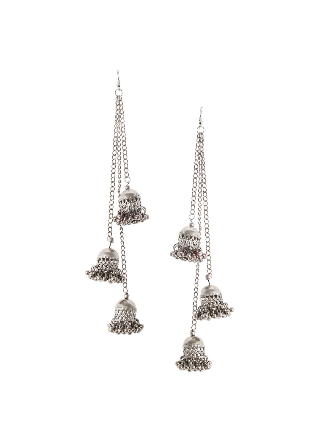 

Silvermerc Designs Silver-Plated Dome Shaped Jhumkas