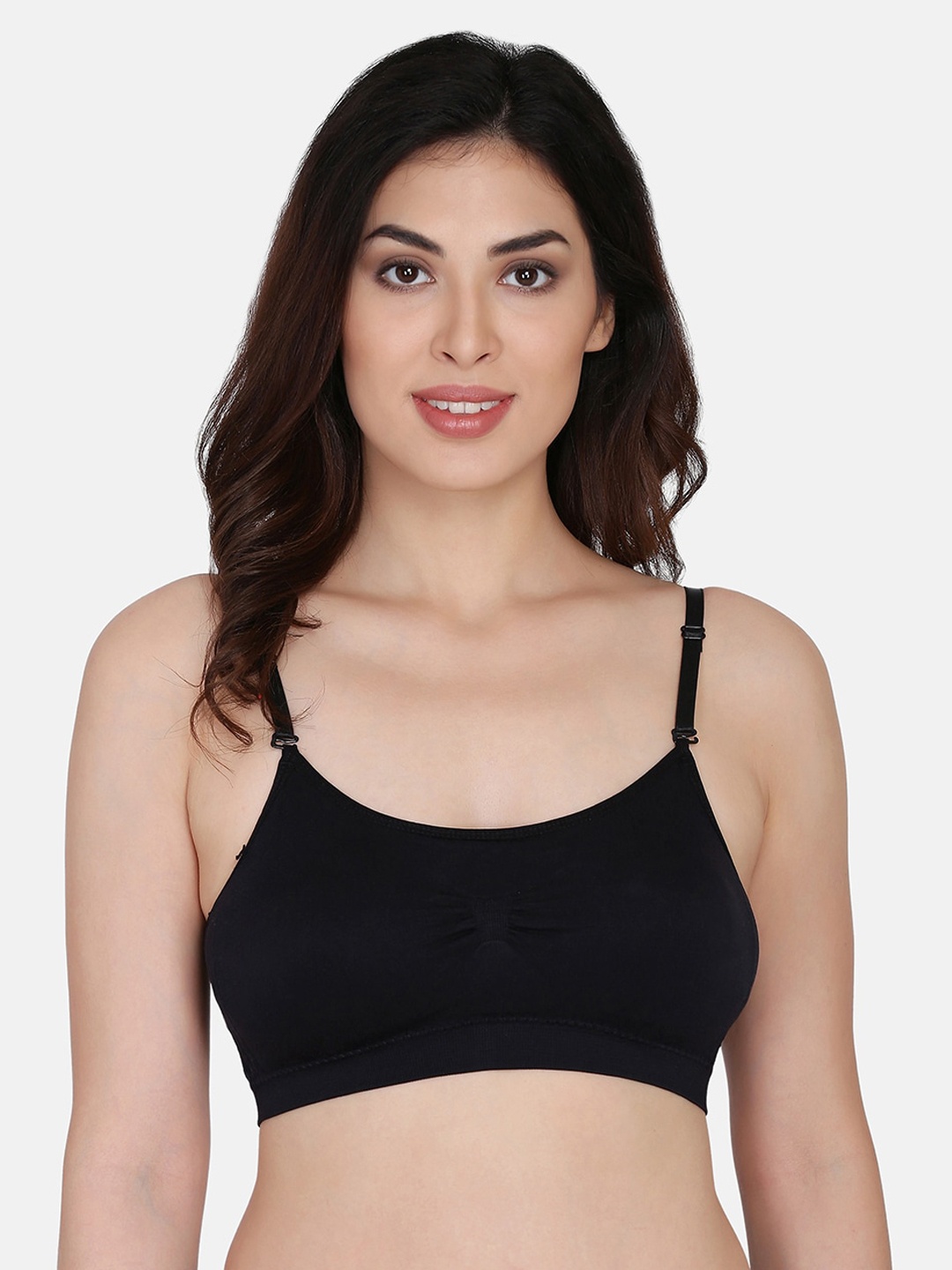 

PRETTYBOLD Black Solid Non-Wired Lightly Padded T-shirt Bra PBB-03 BLACK
