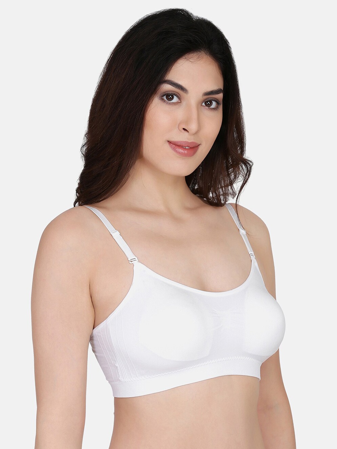 

PRETTYBOLD White Solid Non-Wired Lightly Padded T-shirt Bra PBB-03 WHITE