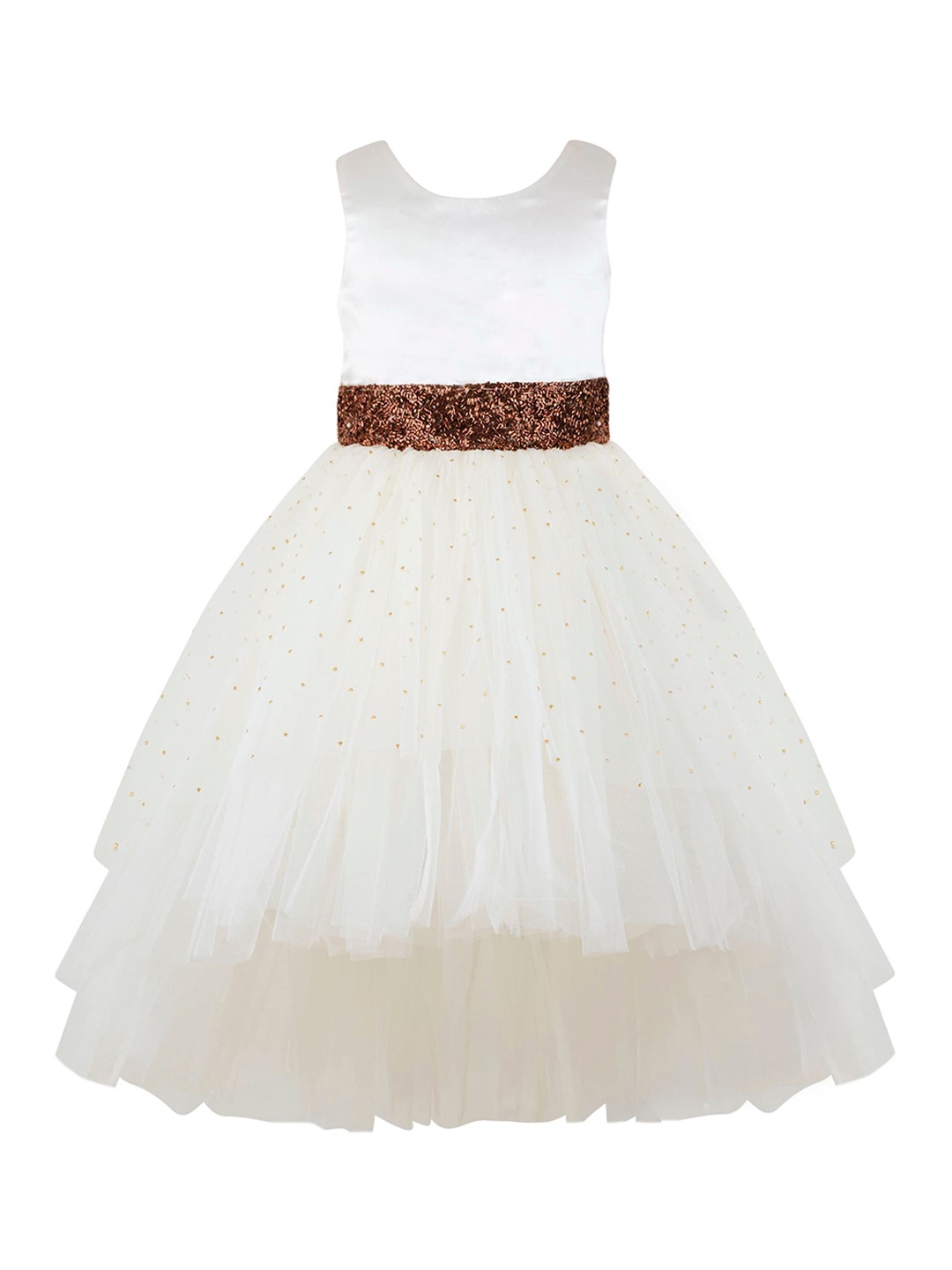 Toy Balloon kids Girls Off-White Embellished Maxi Dress