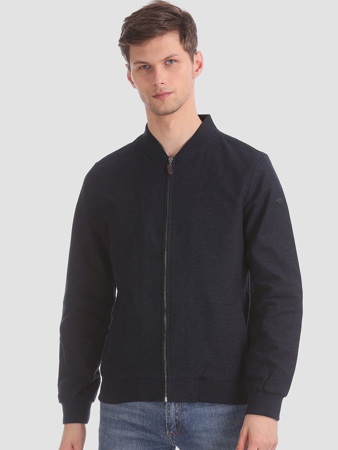 

U.S. Polo Assn. Men Blue Printed Bomber
