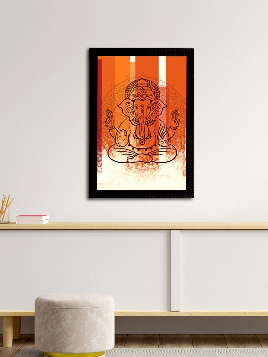 

eCraftIndia Multicoloured Lord Krishna Painting Wall Art With Frame, Multi