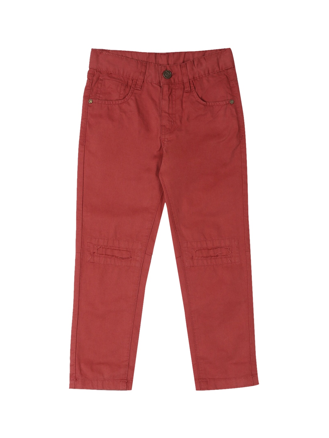 

Cherokee Boys Rust Slim Fit Solid Regular Trousers