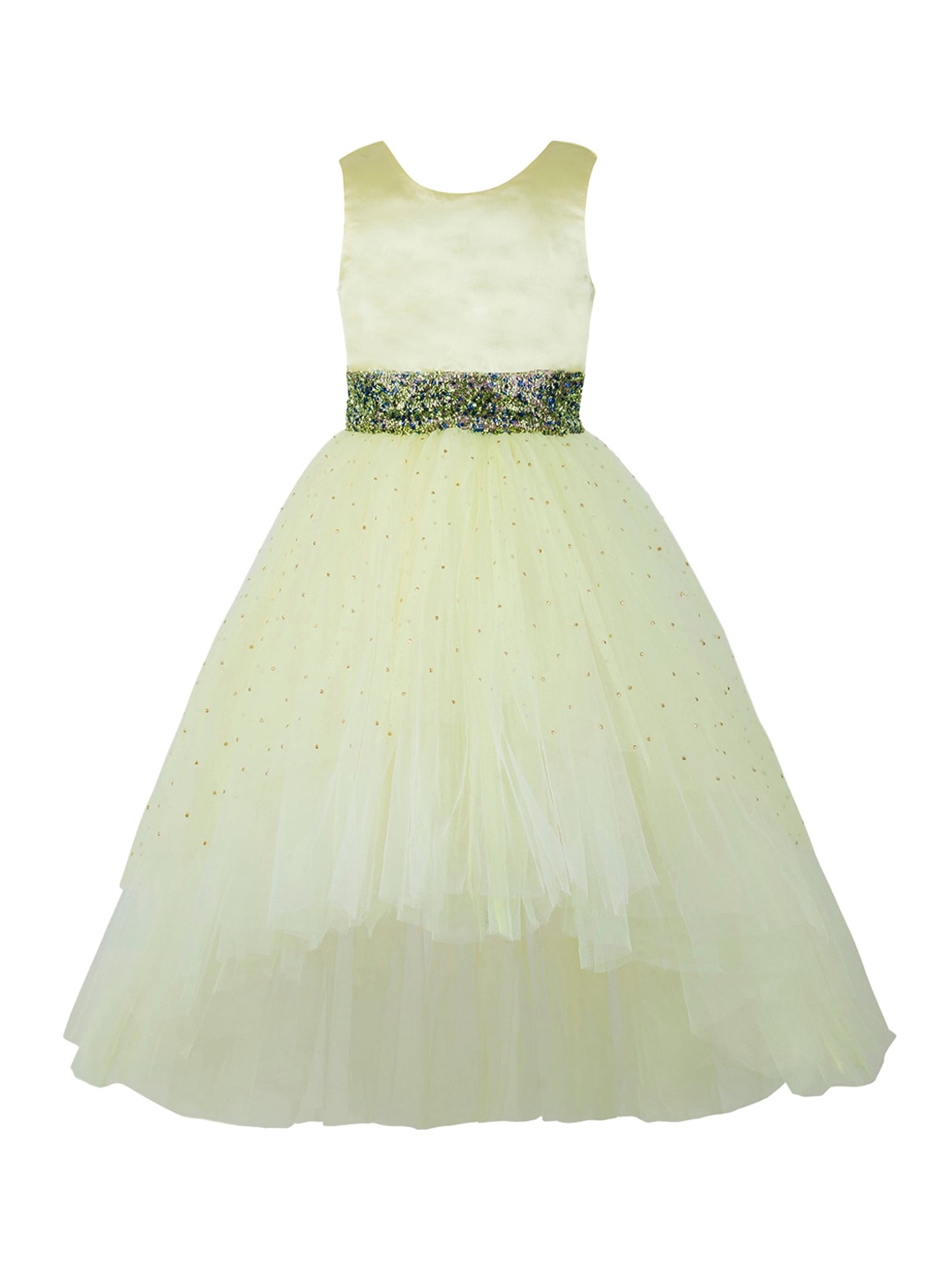 

Toy Balloon kids Girls Yellow Solid Maxi Dress