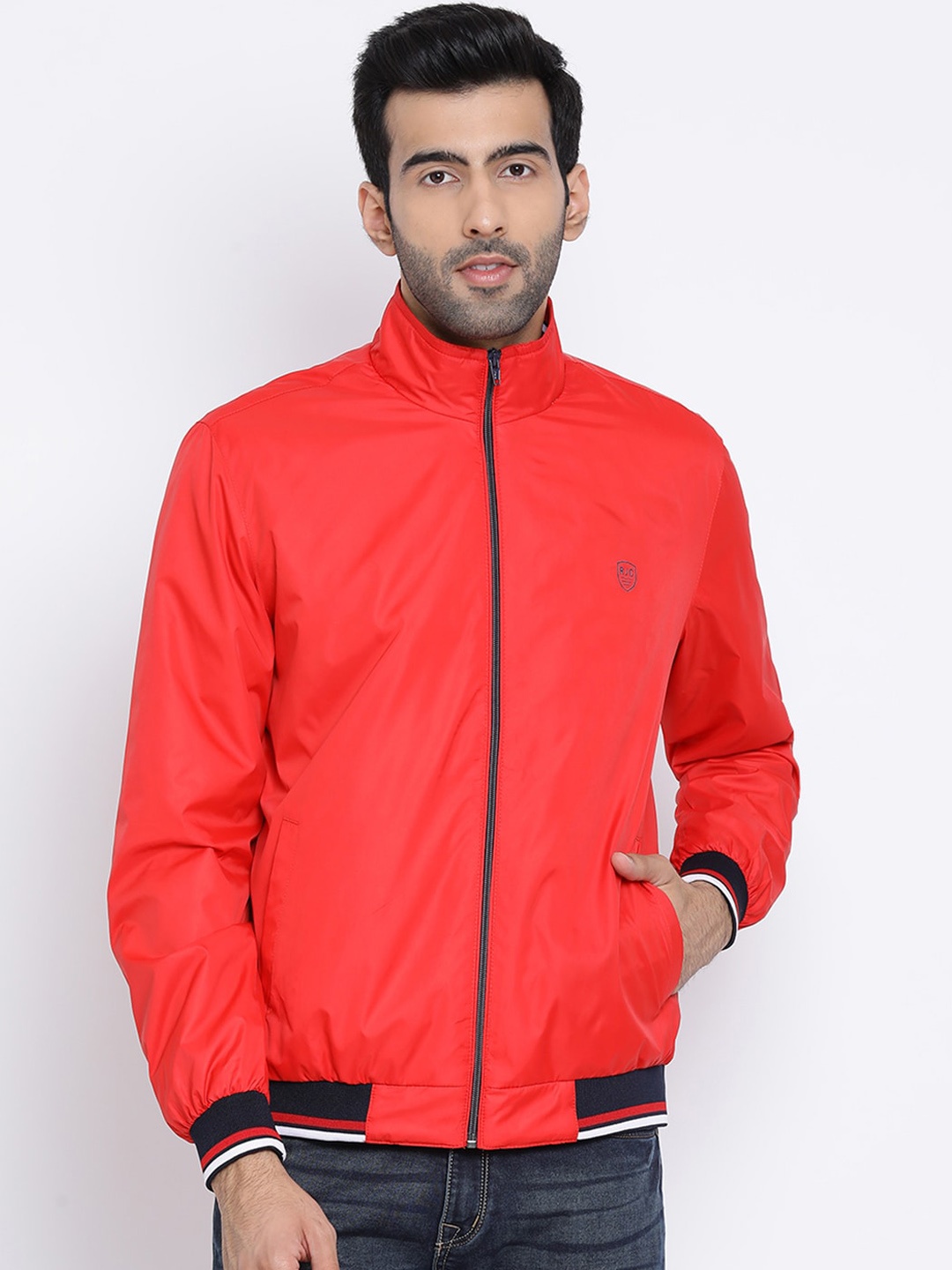 

Richlook Men Red Solid Insulator Bomber Jacket