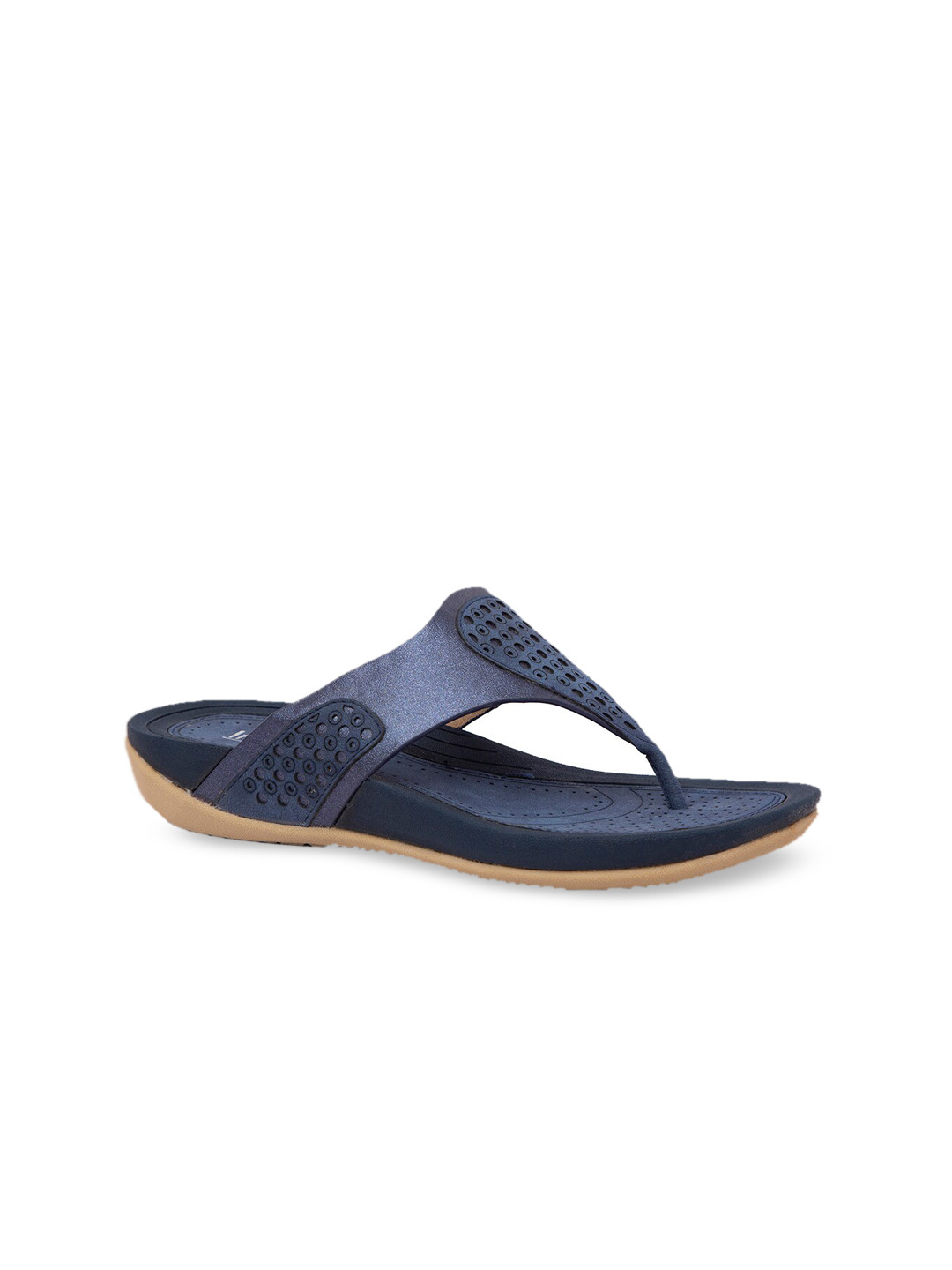 

Inc 5 Women Navy Blue Solid Open Toe Flats
