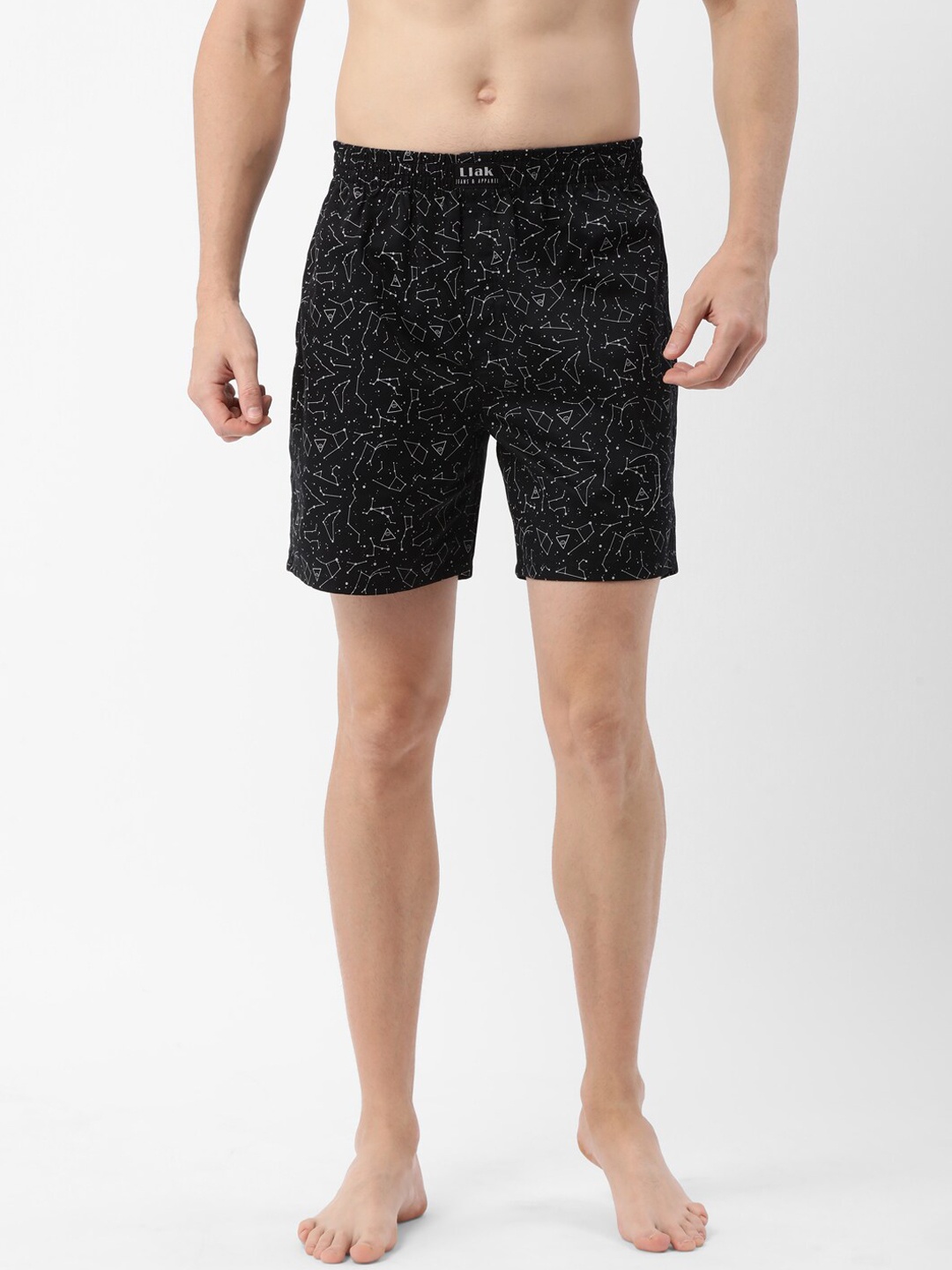 

Llak Jeans Men Black Printed Pure Cotton Boxers Boxer-01-SP